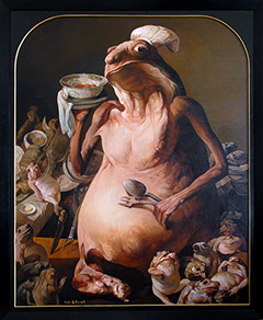 Yongbo Zhao,"Die fetten Jahre sind vorbei", 2005,Öl auf Leinwand, 180 cm x 150 cm